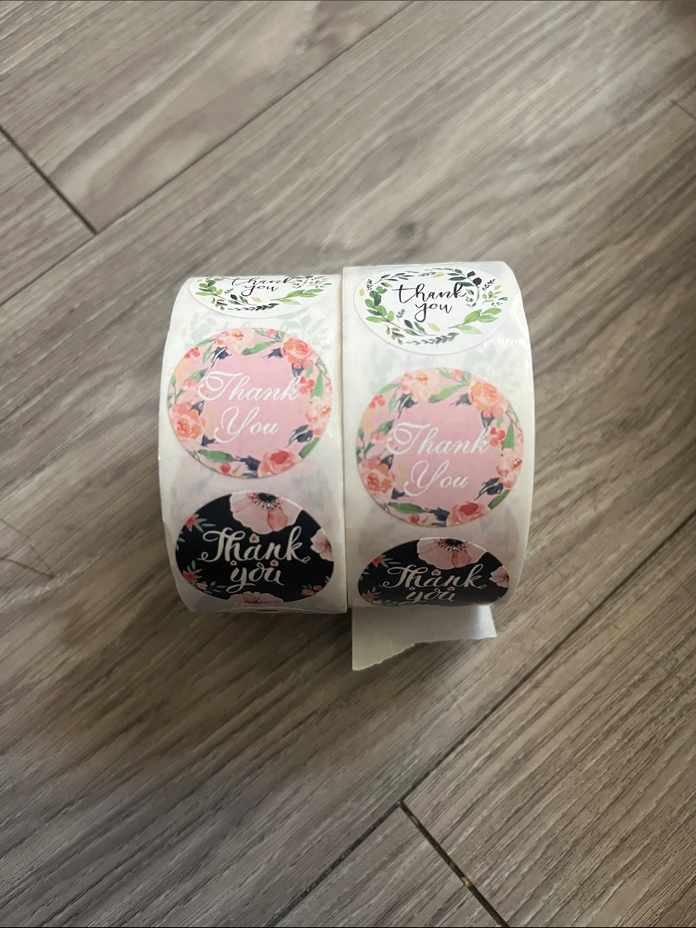 Thank You Floral Sticker Roll - 2
